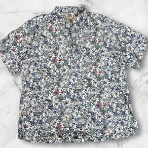 Vintage Kahala Hawaiian Half Button Down Shirt Men’s XL Floral Avi Hawaii